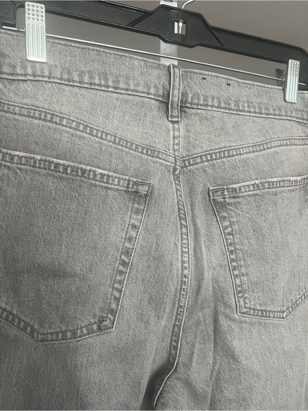 GAP Cheeky Straight High Rise Jeans Minimalist Classic Button Up Gray SZ 8 - Picture 5 of 8